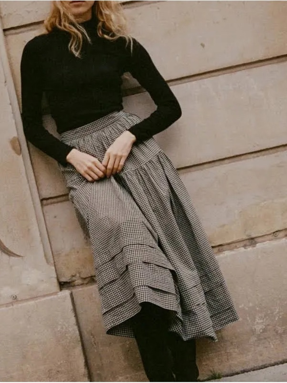 Doen Sebastiane La Maddalena Gingham Skirt - Picture 2 of 11